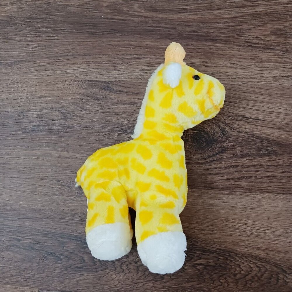Vintage‎ 1985 Dakin Yellow Giraffe Baby Rattle Stuffed Animal Plush 11"
